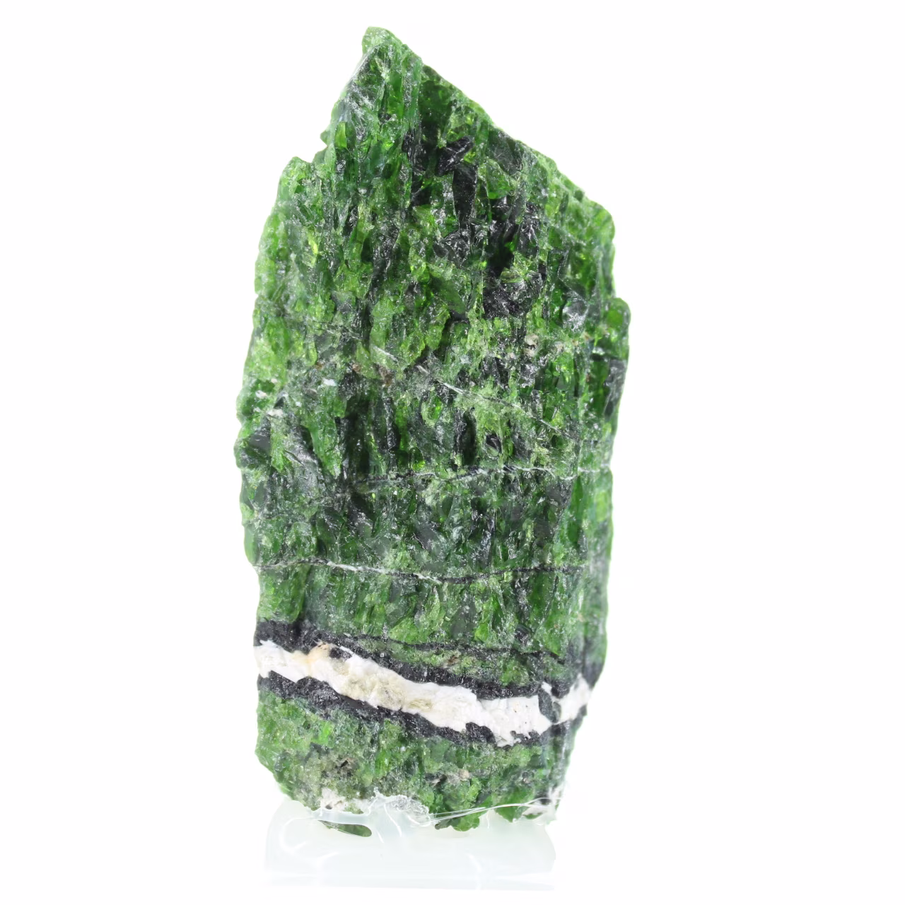 Cromedioside finlandese grezzo, campione minerale verde, 120 g