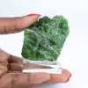 Cromodiopside naturale grezzo, campione verde proveniente dalla Finlandia, 80 g - 1