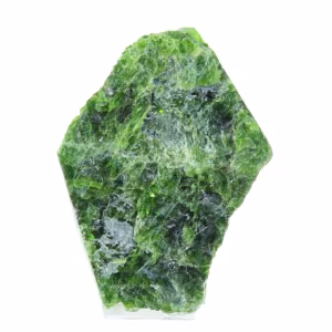 Cromodiopside grezzo finlandese, campione verde su base 80 g