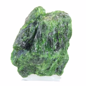 Pirosseno di cromo grezzo dalla Finlandia, cromedioside 100 g