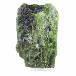 Cromodiopside grezzo da collezione, pietra verde finlandese, 65 g