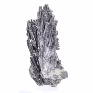 Cyanite noire du Brésil cristallisée sur socle acrylique 35 g