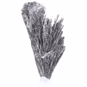 Cyanite noire du Brésil, cristal brut sur socle acrylique 25 g