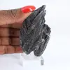 Cyanite noire brésilienne, spécimen de collection sur socle 70 g - 1