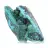 Brocantite cilena grezza, pezzo da collezione su base