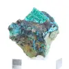 Campione mineralogico di brochantite verde proveniente dal Cile su una base - 2