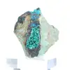 Campione mineralogico di brochantite verde proveniente dal Cile su una base - 4