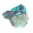Campione mineralogico di brochantite verde proveniente dal Cile su una base