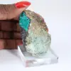 Brochantite grezza dal Cile - Cristalli naturali su un supporto - 1