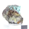 Brocantite grezza, pietra da collezione proveniente dal Cile, su una base. - 2