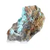 Brocantite grezza, pietra da collezione proveniente dal Cile, su una base. - 4