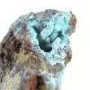 Brocantite grezza, pietra da collezione proveniente dal Cile, su una base. - 5