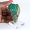 Raro esemplare di brochantite verde proveniente dal Cile su una base - 1