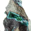 Brochantite naturale proveniente dal Cile, montata su un supporto espositivo. - 5
