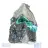 Brochantite naturale proveniente dal Cile, montata su un supporto espositivo.