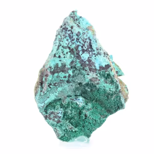 Brochantite cilena: esemplare grezzo su base elegante