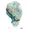 Brocantite verde grezza proveniente dal Cile, montata su una base - 0