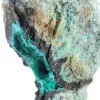 Brocantite verde grezza proveniente dal Cile, montata su una base - 5