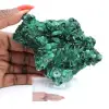 Malacite fibrosa del Congo su base acrilica, esemplare naturale - 7
