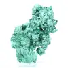 Grande aggregato di malacite aciculare dalla RDC su base acrilica - 1
