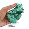 Grande aggregato di malacite aciculare dalla RDC su base acrilica - 7