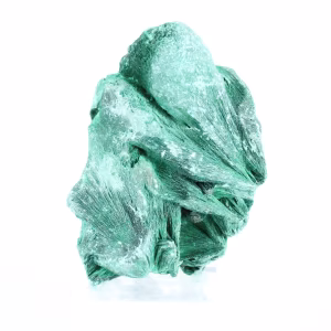 Malacite setosa del Congo-Kinshasa, minerale da collezione su base