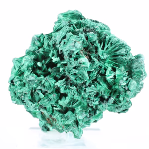 Malacite aciculare del Congo, pietra naturale decorativa su base