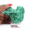 Esemplare di malacite in fibre verdi dal Congo, espositore acrilico - 6