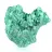 Esemplare di malacite in fibre verdi dal Congo, espositore acrilico
