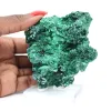 Malacite compatta dalla lucentezza setosa del Congo, montata su acrilico - 6