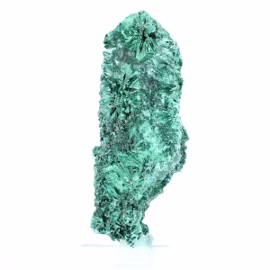 Colonna di malacite fibrosa del Congo, esemplare su base acrilica