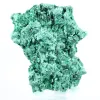 Malacite fibrosa dal profilo piatto dalla RDC, minerale decorativo su base - 1