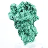 Malacite fibrosa dal profilo piatto dalla RDC, minerale decorativo su base - 2