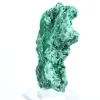 Malacite fibrosa dal profilo piatto dalla RDC, minerale decorativo su base - 3