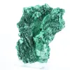 Malacite fibrosa dal profilo piatto dalla RDC, minerale decorativo su base - 4