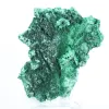 Malacite fibrosa dal profilo piatto dalla RDC, minerale decorativo su base - 5