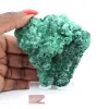 Malacite verde naturale del Congo in aggregato fibroso, su base - 7