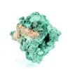 Malacite naturale a struttura fibrosa dal Congo, pezzo su base - 2