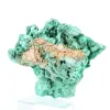 Malacite naturale a struttura fibrosa dal Congo, pezzo su base - 3