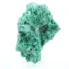 Malacite dal Congo a struttura fibrosa, esemplare minerale su base - 0