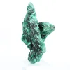 Malacite dal Congo a struttura fibrosa, esemplare minerale su base - 2