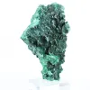 Malacite dal Congo a struttura fibrosa, esemplare minerale su base - 4