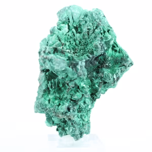 Malacite dal Congo a struttura fibrosa, esemplare minerale su base