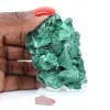Malacite densa a fibre compatte del Congo, minerale su acrilico - 6