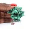 Blocco tozzo di malacite fibrosa del Congo, decorazione minerale - 6