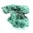 Blocco tozzo di malacite fibrosa del Congo, decorazione minerale