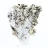 Cristalli ottaedrici naturali di pirite provenienti dal Perù su una base - 1