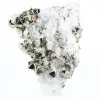 Cristalli ottaedrici naturali di pirite provenienti dal Perù su una base - 5