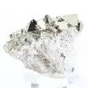 Campione di pirite proveniente dal Perù con cristalli ottaedrici dorati - 5