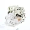Campione di pirite proveniente dal Perù con cristalli ottaedrici dorati - 7
